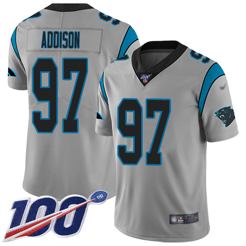 Carolina Panthers Limited Silver Youth Mario Addison Jersey NFL Football 97 100th Season Inverted Legend